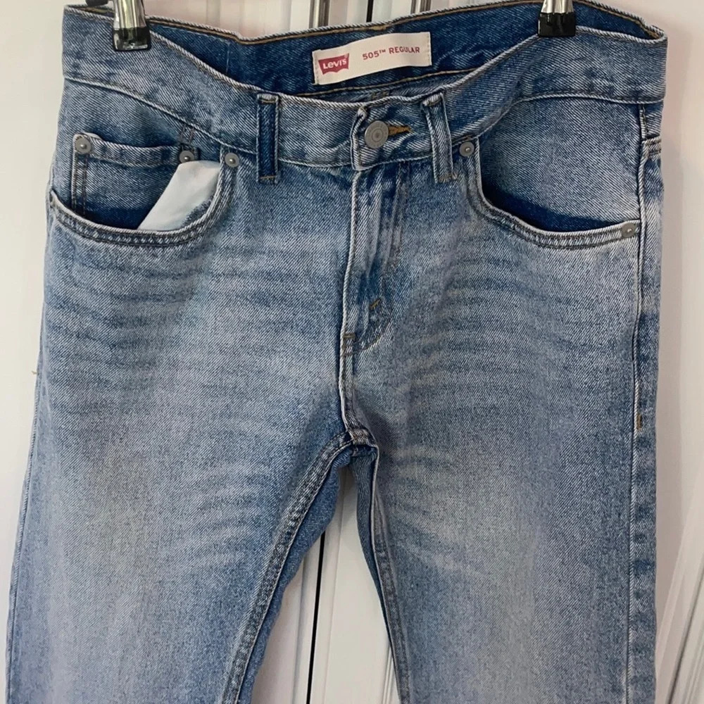 Levis 505 Junior Size 16 Regular W28 L28 Straight Leg